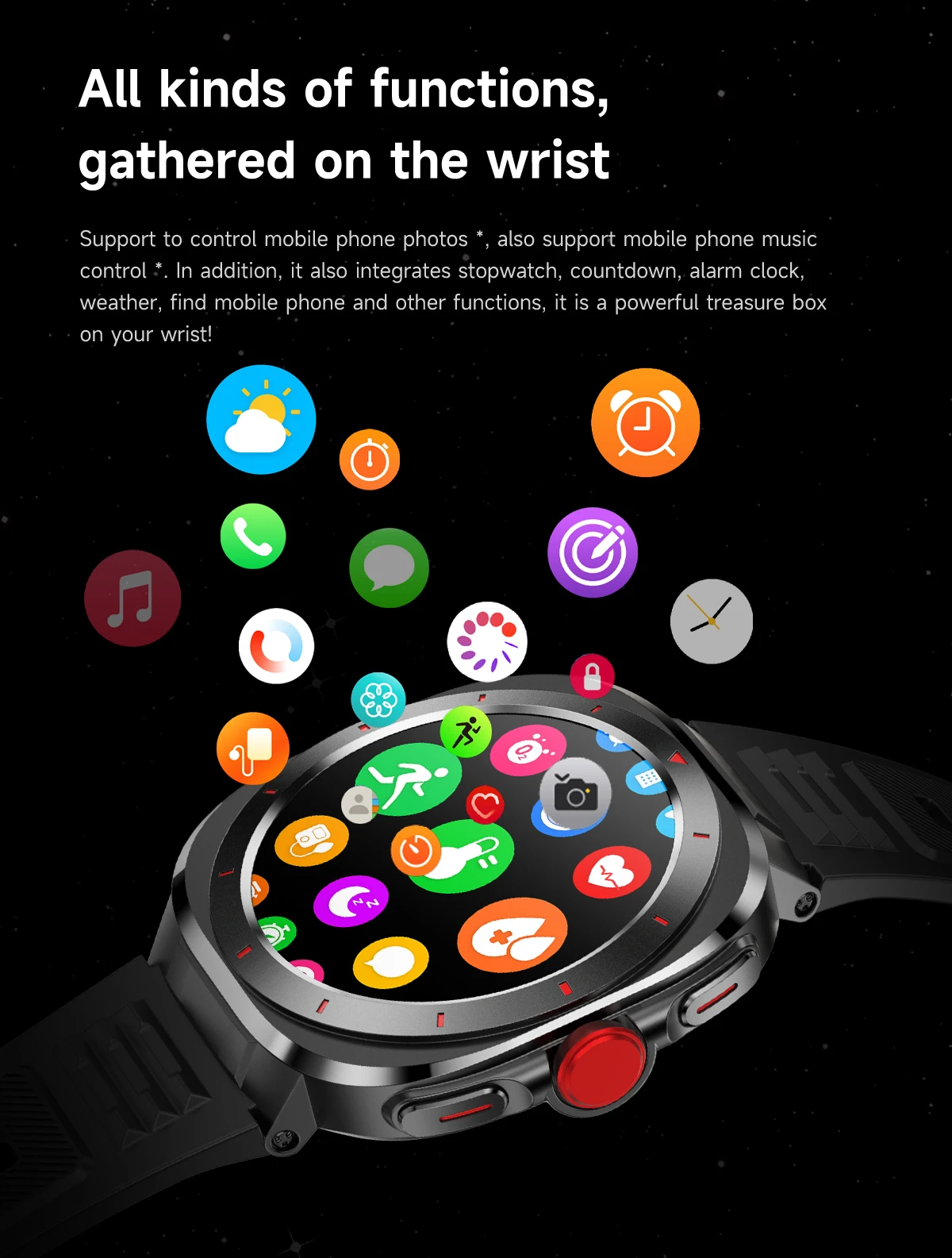 G33  2026 Smart Watch Compass Outdoor 10 Meter Waterproof BT Call Health Monitoring Smart Watch for Men and Women