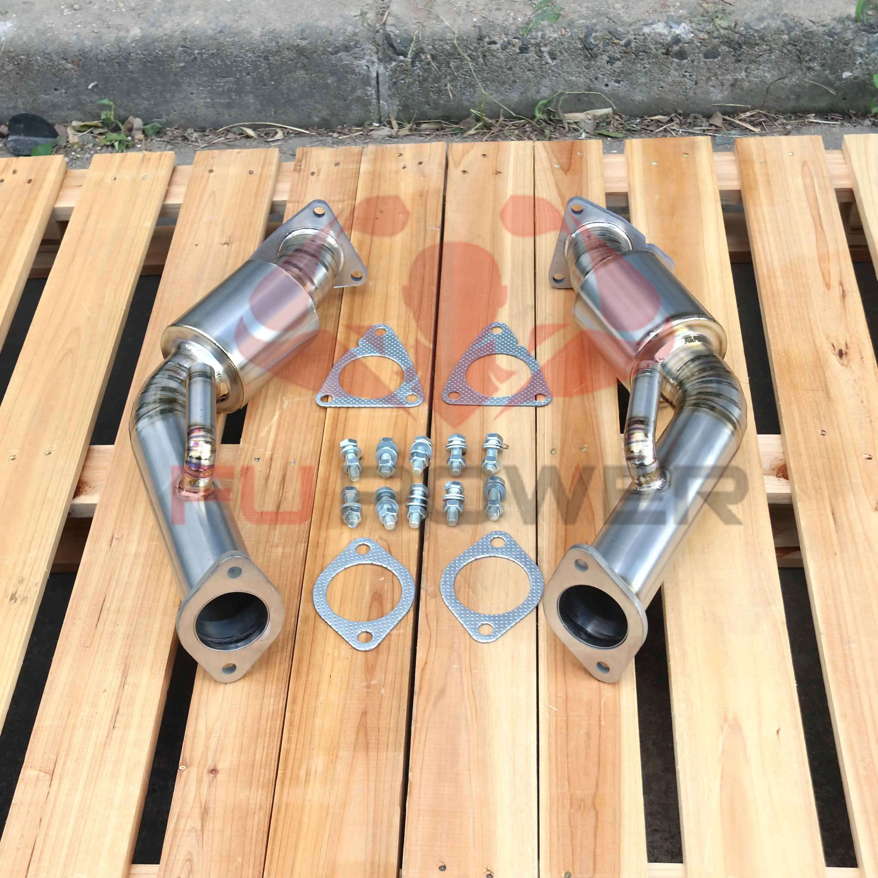 370z Resonator Downpipe 350Z G35 G37 Q40 Q60 Titanium Exhaust