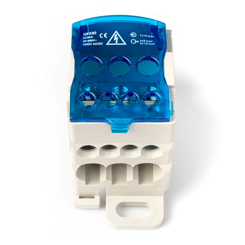 CE RoHS Terminal Block 1 in Many Out Din Rail Distribution Box UKK80A