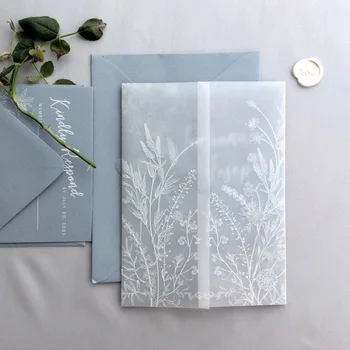 100Pcs Wholesale Lovely Blank Translucent vellum Paper Envelope
