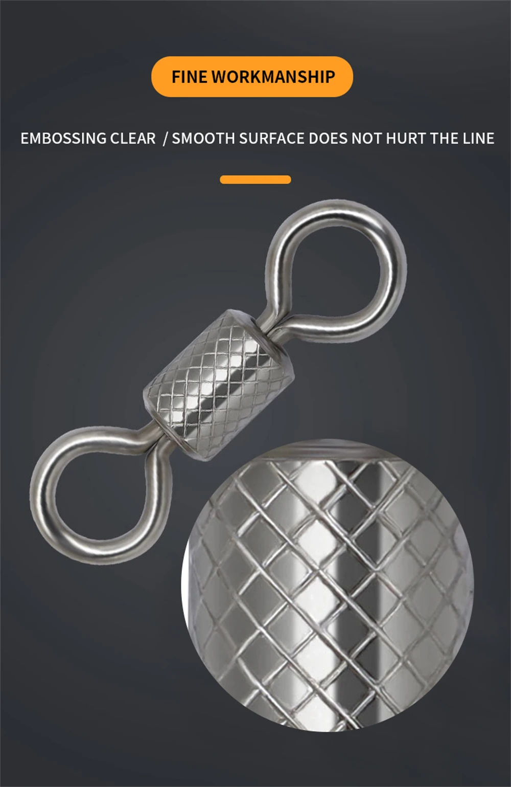 Ocean Boat Impressed Rolling Fishing Swivel Fishing Hook Connector