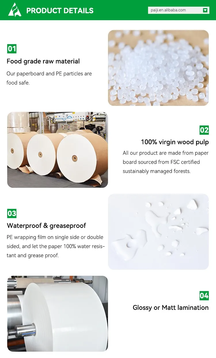 Materials White Waterproof Paper Cup Raw Material Rolling Paper For ...