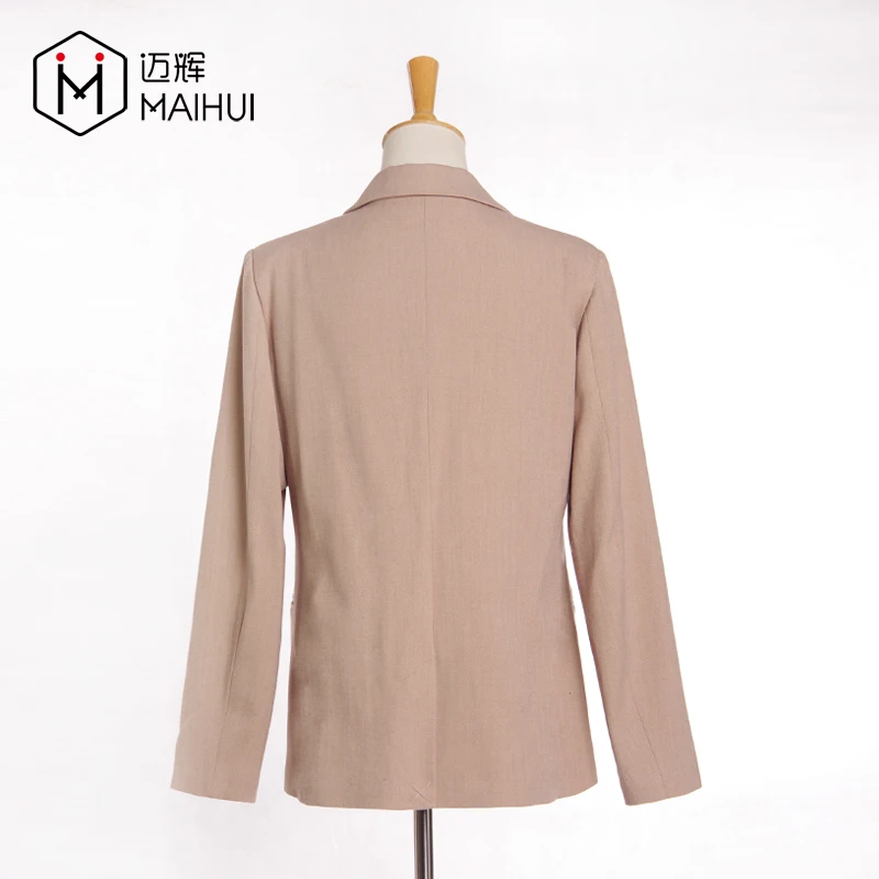 Новое поступление, Женский дизайнерский Блейзер, Розовый Пиджак из хлопка и льна, костюм