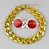 Collier, rond, en plastique rouge