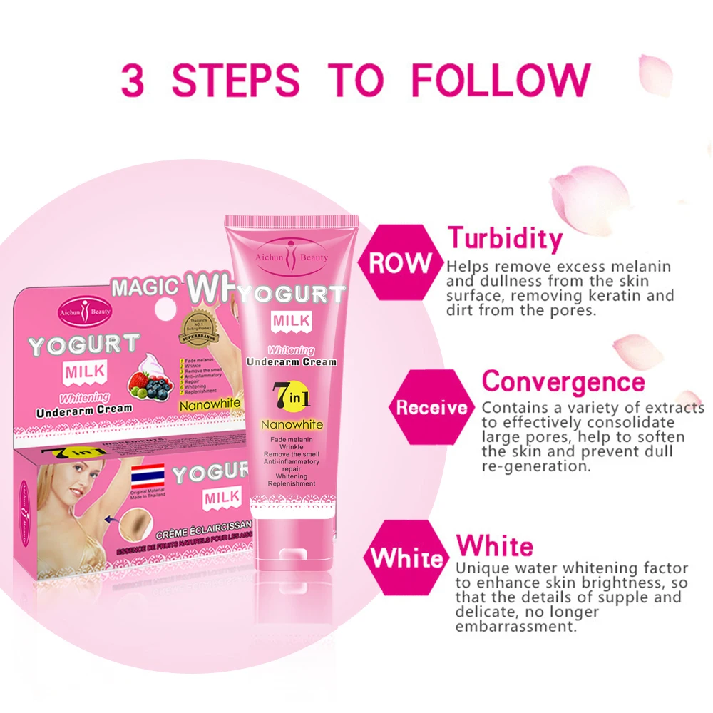 OEM Private Label Milk Armpit Skin Fade Dark Spot Underarm and Body Whitening Underarm Cream