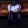 Borsa vuota con motivo drago a bocca blu e doppia nappa