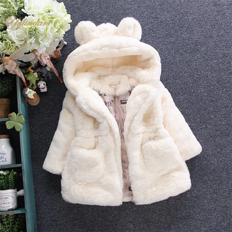 Warm Cute Winter Coats for Little Girls Faux Fur Jackets