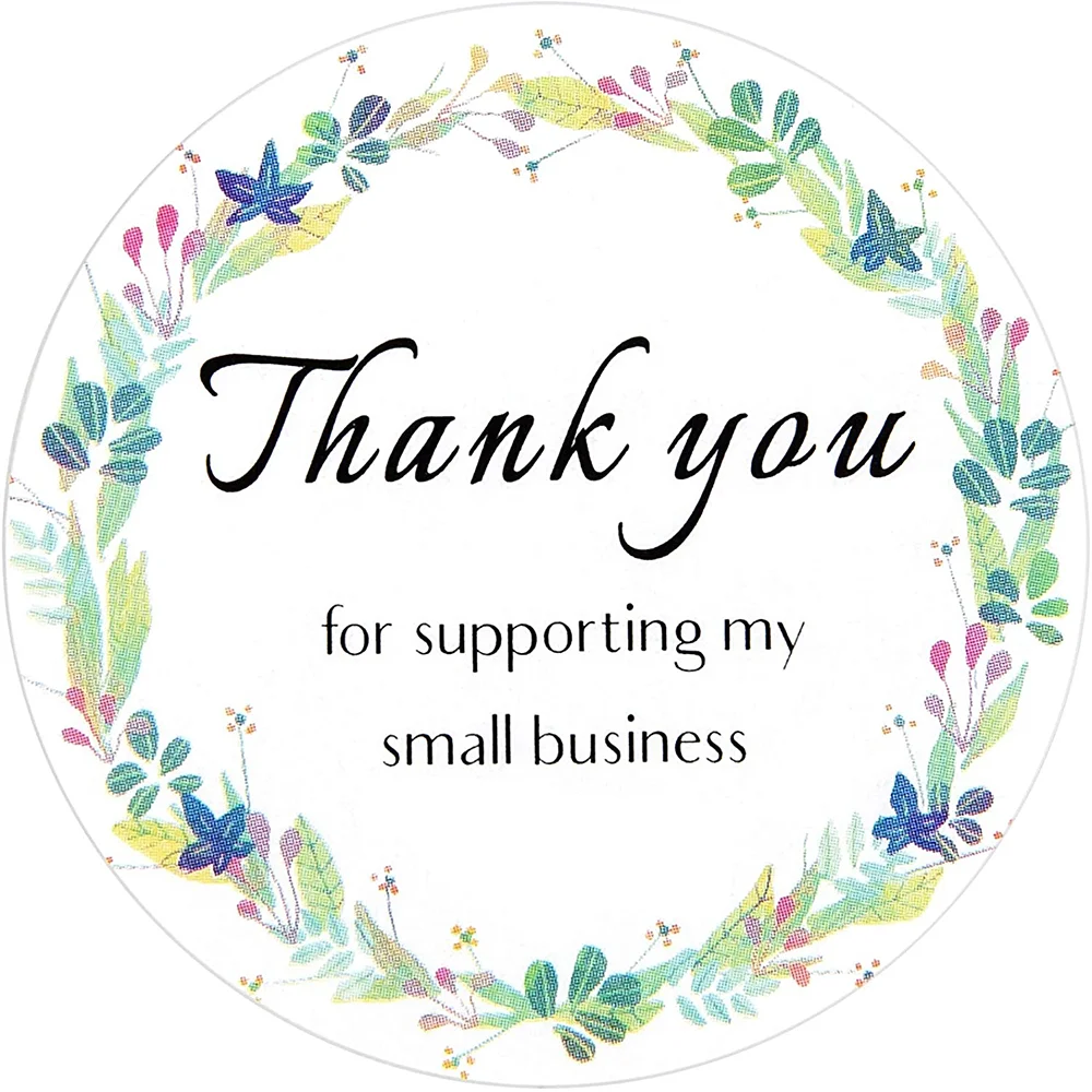 Cheap Price Thank You Stickers Round Floral Thank You For Supporting My Small Business Stickers For Shopping Buy Thank You Stickers Roll Custom Thank You Stickers Thank You Stickers For Small Business Product