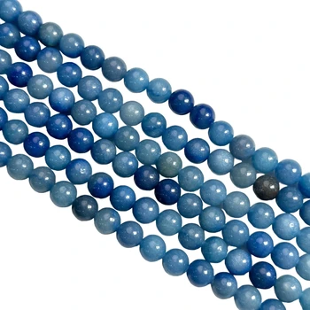 New Arrivals Wonderful Charismatic Extraordinary Round Beads 4mm 6mm 8mm 10mm 12mm Smooth Blue Aventurine Take Bad Luck Away