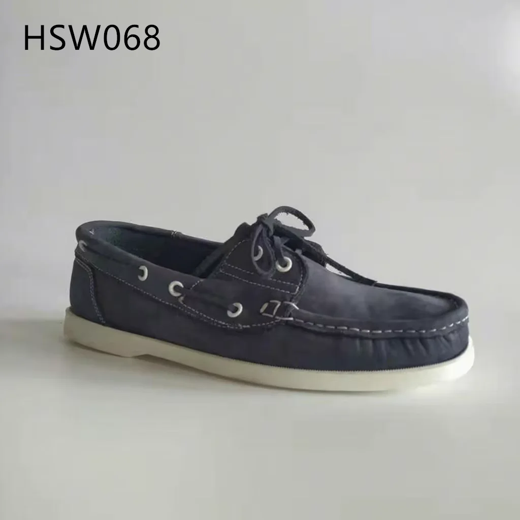 LXG,Exclusive Styles Dark Blue Lace-up Kids/adult Size Moccasin Shoes Two-eyes Design Not Grind Foot Peas Shoes for Sale HSW068