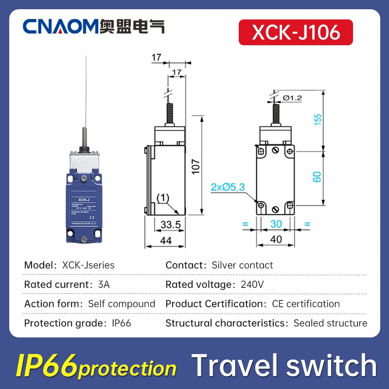 Wholesale High Quality XCK-J Series Limit Switch 3A 2220V Limit