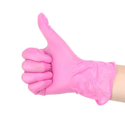 wholesale beauty making up hair dying tattoo shop pink black purple nitrile non-medical salon spa beauty gloves