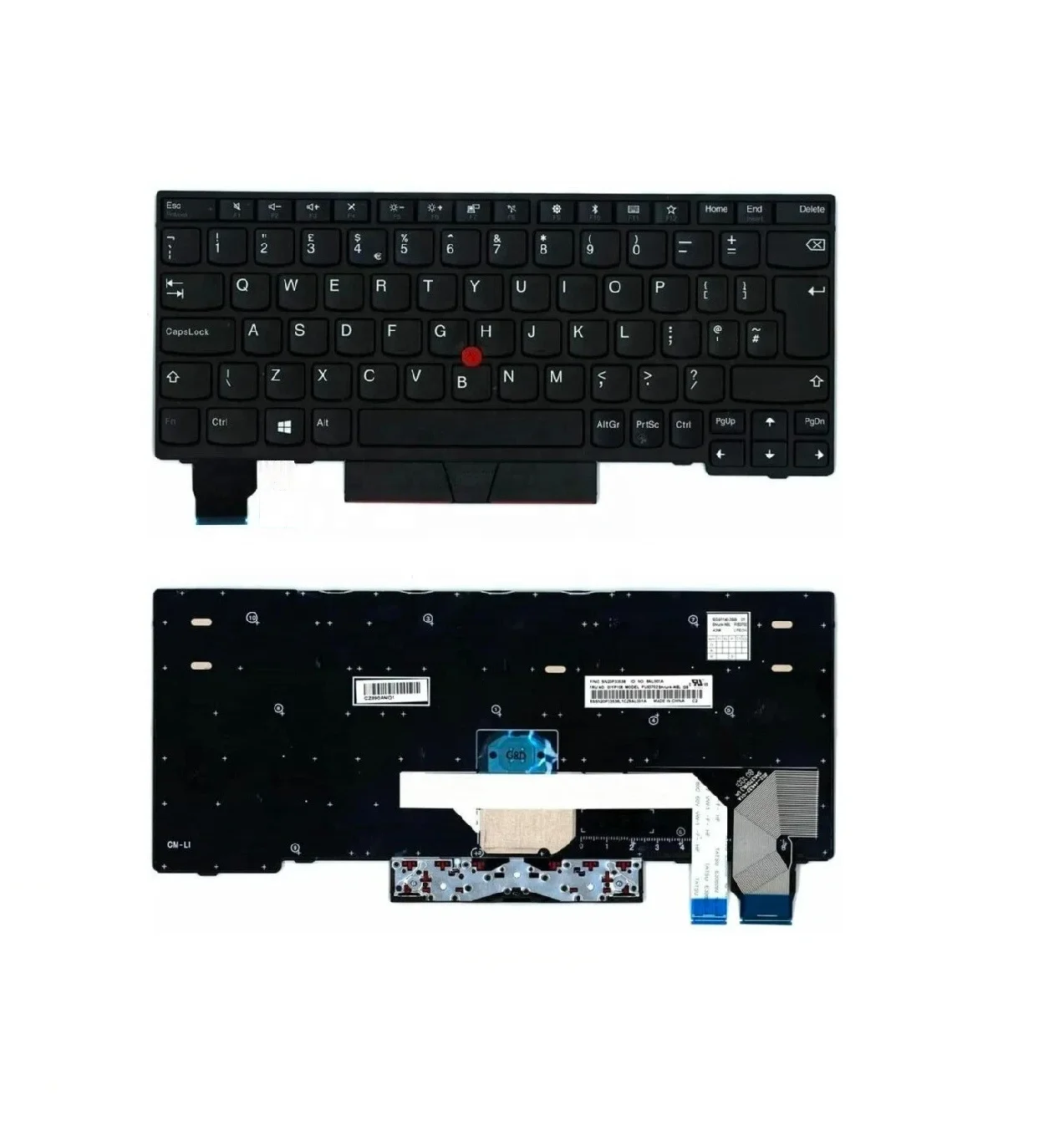UK Backlit W/pointer Keyboard for Lenovo Thinkpad X13 Gen2