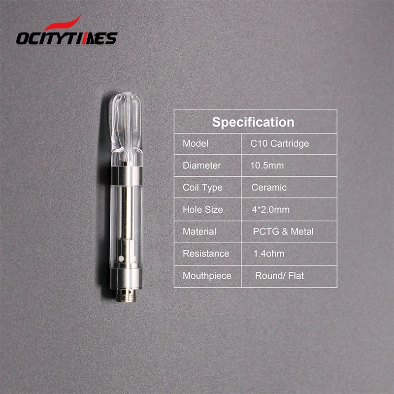 Custom 510 Thread Ceramic Coil 1ml Cbd Vape Pen Pod Cartridge