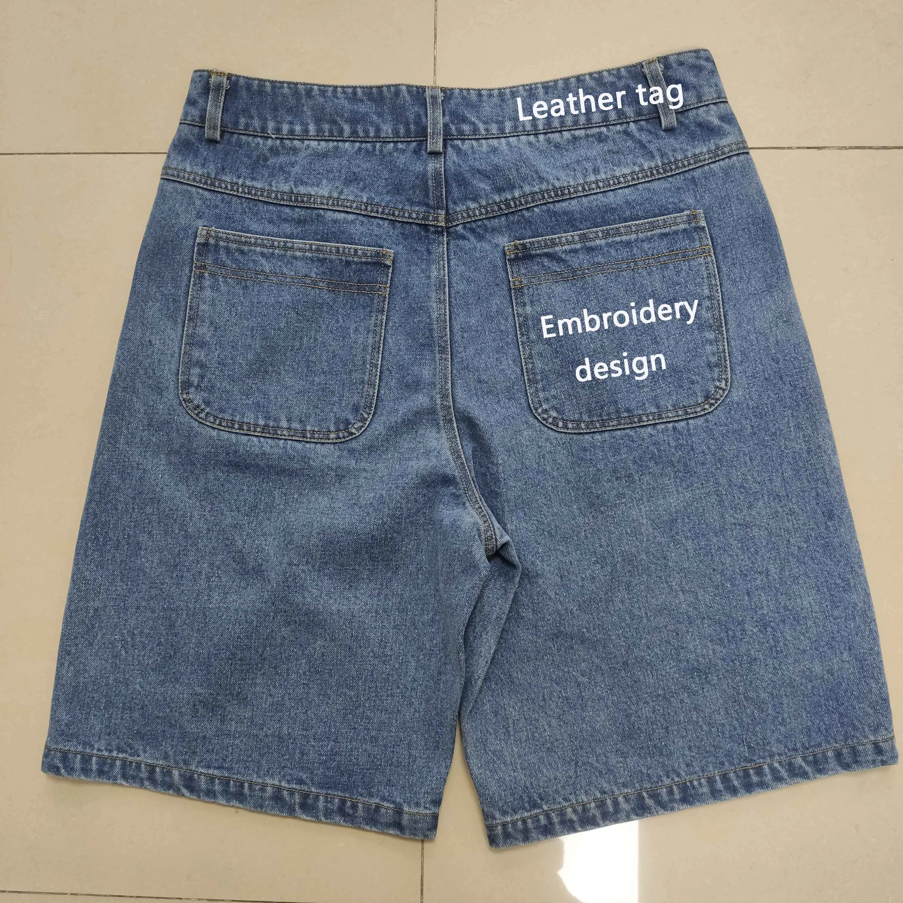 パンツ DIANTE EMBROIDERY DAMAGE DENIM Men's Retro Embroidered Torn