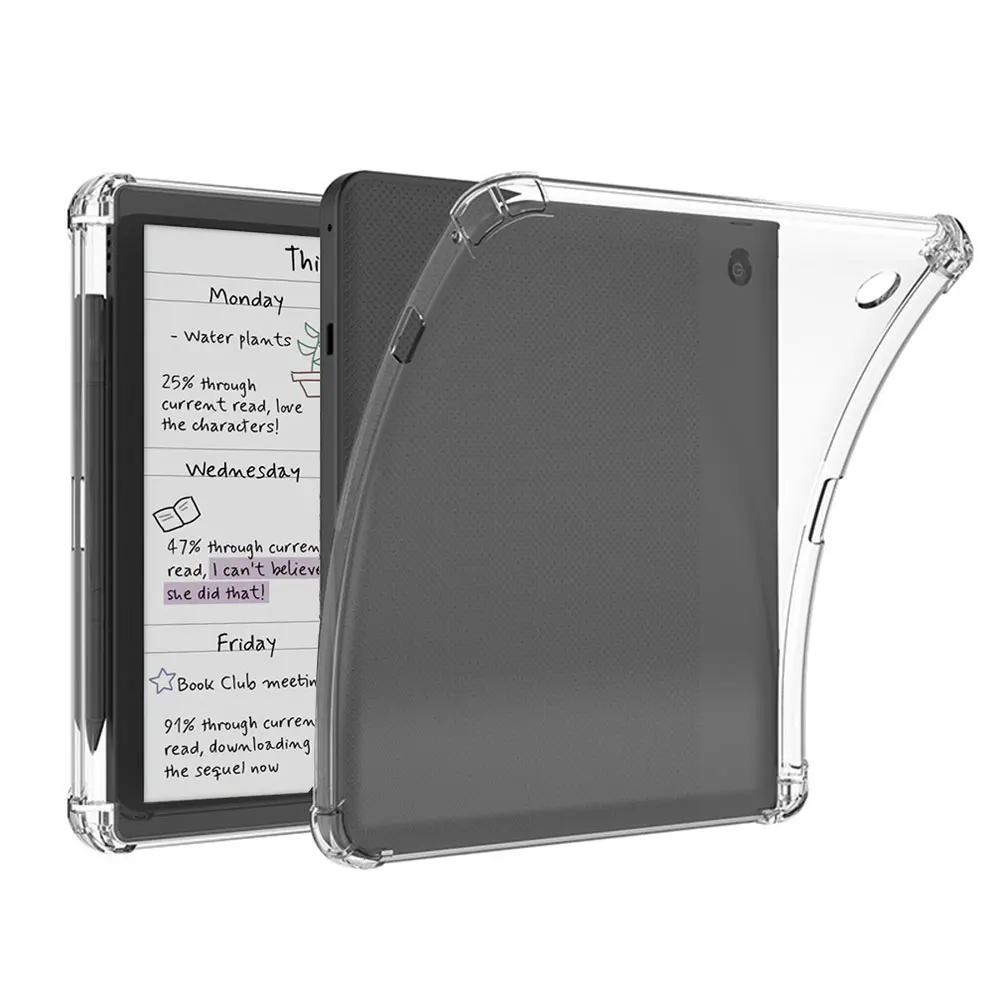 With Stylus Holder Case For Kobo Libra Clara Colour 2E 2 Hd Sage 7 Inch E Reader Ebook Clear Tpu Soft Ereader Pbk158 Laudtec details