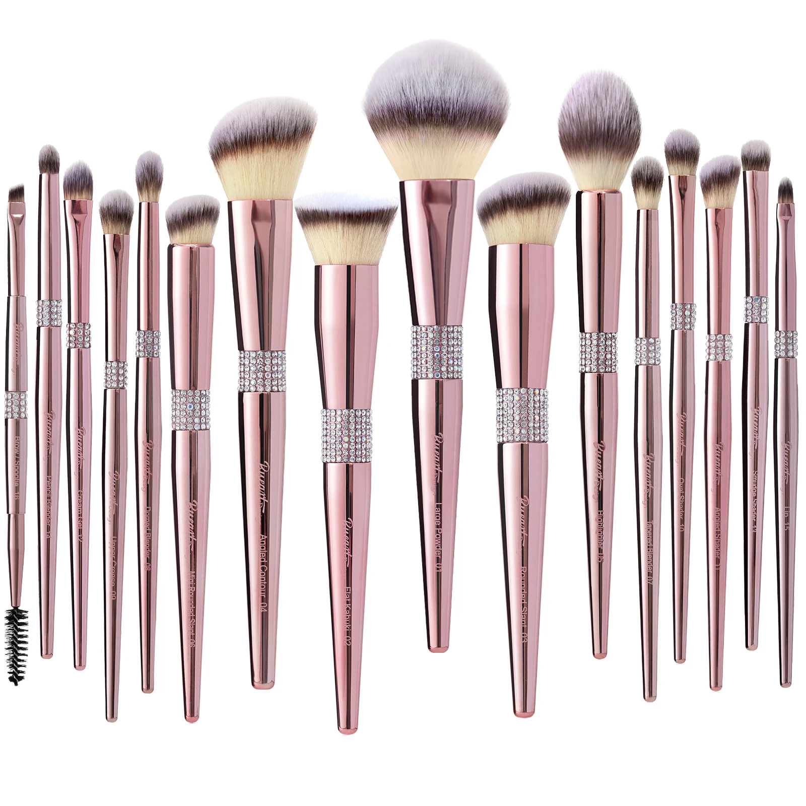 Bestbling Rosen-Form Puderpinsel Mit Strass – Weiche Borsten Für Foundation & Make-up