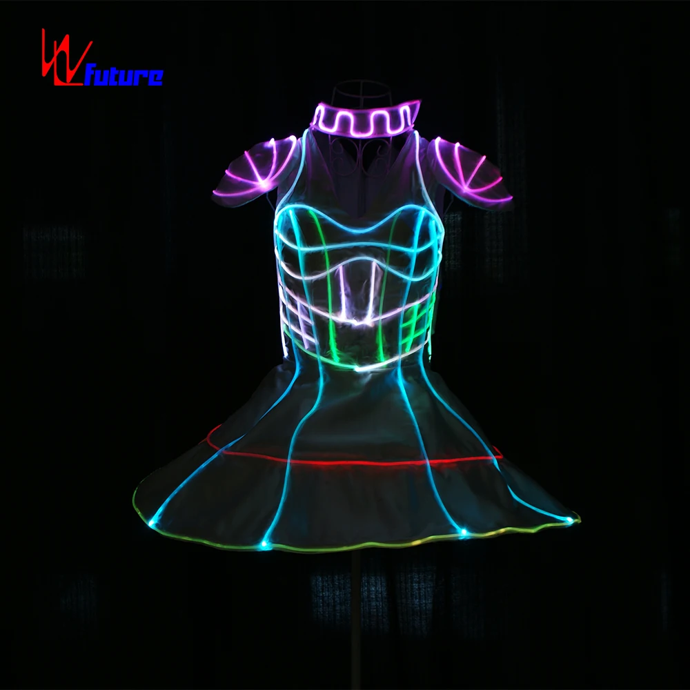 Future Neon Clothing Glowing Ballroom Performance Dress - Main Image