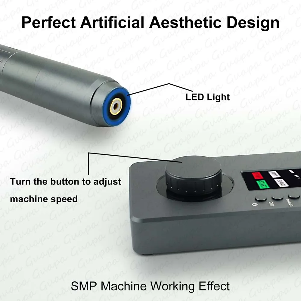 Guapa SMP Scalp Machine OEM Logo Customized Permanent Makeup Machine Digital Eyebrow Tattoo Machine for Scalp Tattoo Supplies