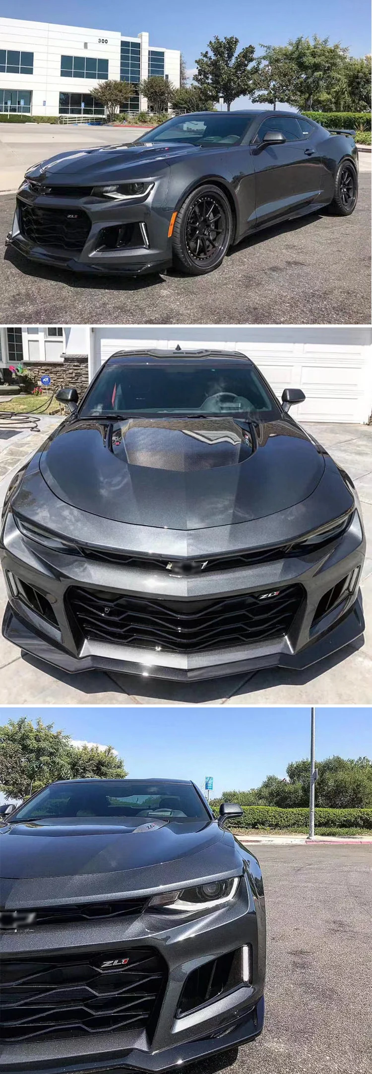 Front Bumper Of Body Kit With Canards For Chevrolet Camaro Ss Zl1 Ls Lt