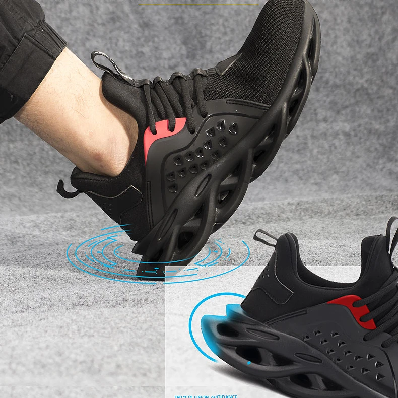 Safety shoes fly woven fabric comfortable sneaker anti smash