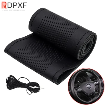 Leather Steering Wheel Cover Universal Non-Slip Luxury Grip - Bulk Discount Supplier Custom OEM