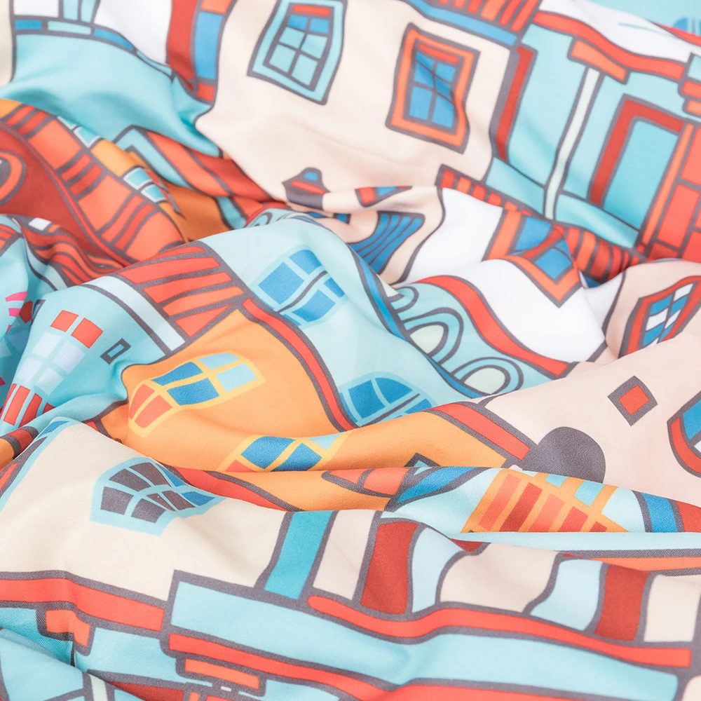 Toddler Bed Kids Bedding Girl 3 D Digital Print Roman Color House Bedding Set 100% Cotton Kids Quilt