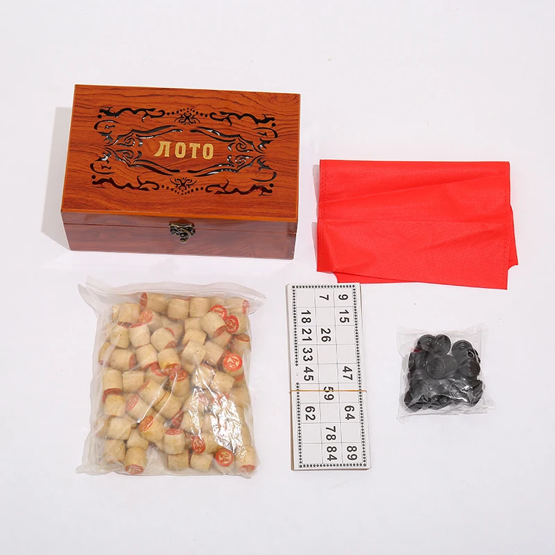 Оптовая продажа двухсторонние шахматные фигуры для игры в бинго 90 шт.