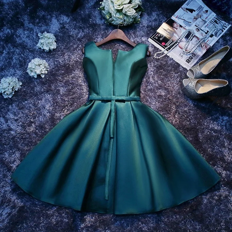 S851F   2025 New Korean Style Party   Bridesmaid Women Evening Dress Short