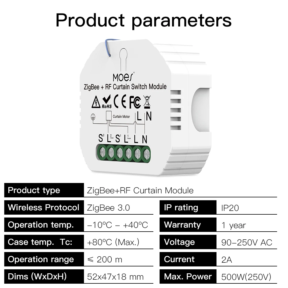 Zigbee Smart Module with Mini Design Wall Switch Box for Light Switch ...