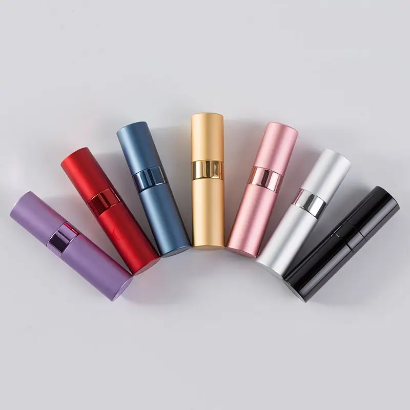 MUB 5ml 8ml 10ml 15ml 20ml Twist up Perfume Atomizer Empty Mini Portable Travel Refillable Aluminum Perfume Spray Bottle