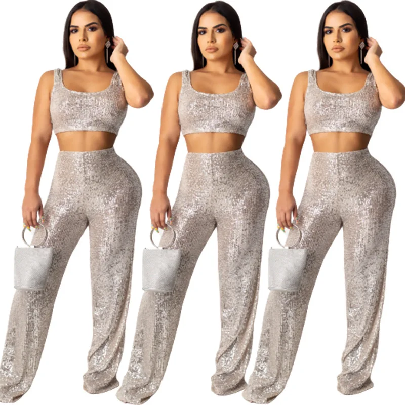 Fashion Trends Clothing Sequin Crop Top 