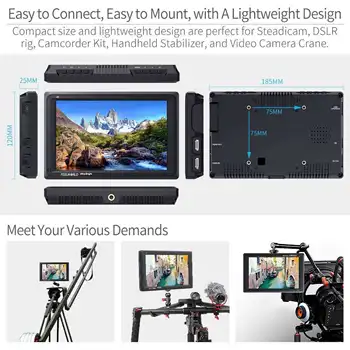 FEELWORLD FW279 DSLR Camera Field Monitor, 2200nits Brightness for Sunlight, 4K Input Output, Factory Wholesale, Logo Printing detail image