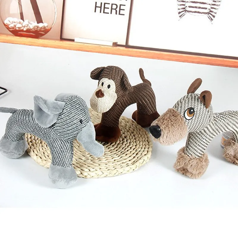 Wholesale Custom Pet Dog Toys Products Linen Cloth Luxury Durable Interactive Squeaky Plush Large Pet Dog Chew Toys for Dogs