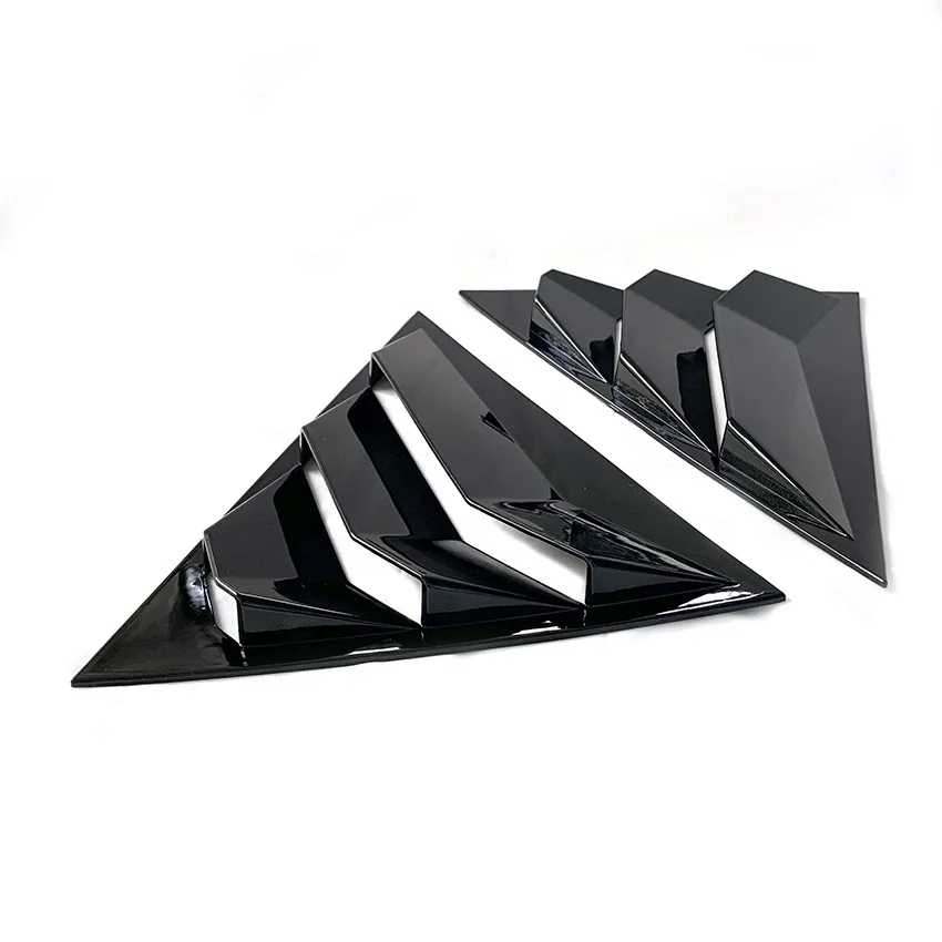 product tiypeor pair rear left and right side vent window quarter louver cover trim for hyundai venue 2019   car exterior accessories-6