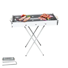 Outdoor backyard party Garden Thicker folding barbecue grill camping portable mini grill home wood charcoal grill BBQ