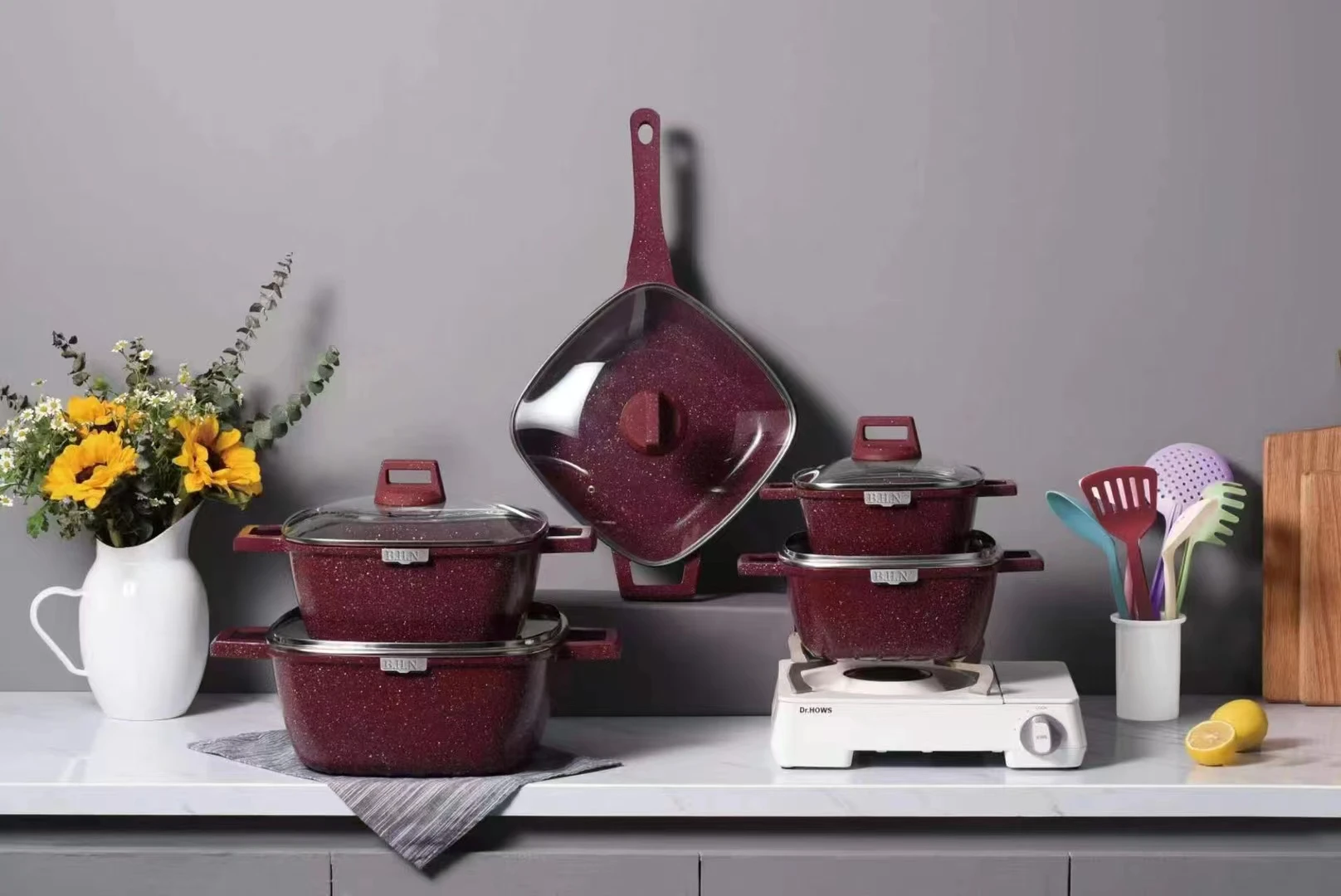 Kitchen Basic Nonstick Cookware Set 12-Piece Cookware Set, Pots, Pans and Utensils