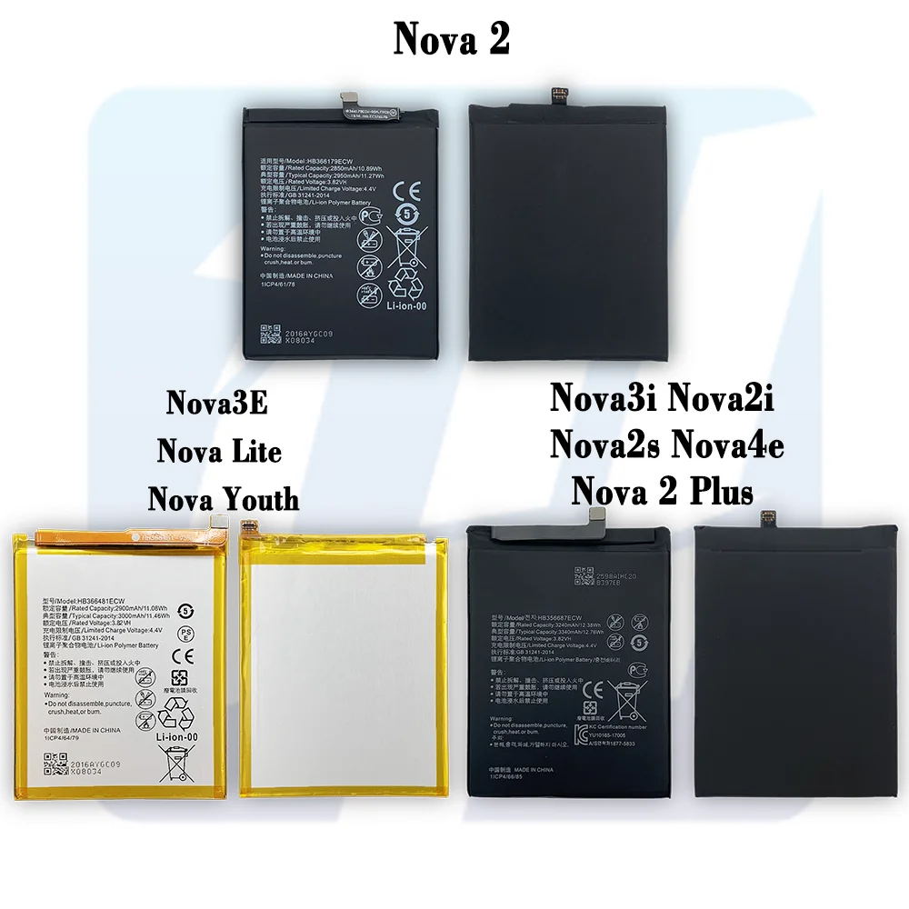 Nova Nova2 Nova3 Nova4 Nova5 Nova6 Nova7 Nova8 Nova3e Nova5i Rechargeable Battery for huawei Nova Lite