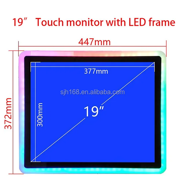 19 inch IR touch monitor with LED frame