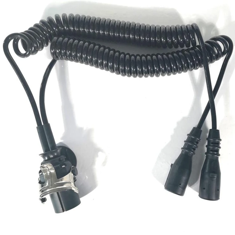 24 В цена 15 булавки + 7 Электрический прицепы кабель барабаны грузовик спиральный с литой разъем