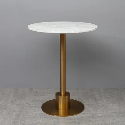 Commercial Furniture Manufacture Various High Quality Restaurant Marble Round Metal Coffee Leisure Table Furniture