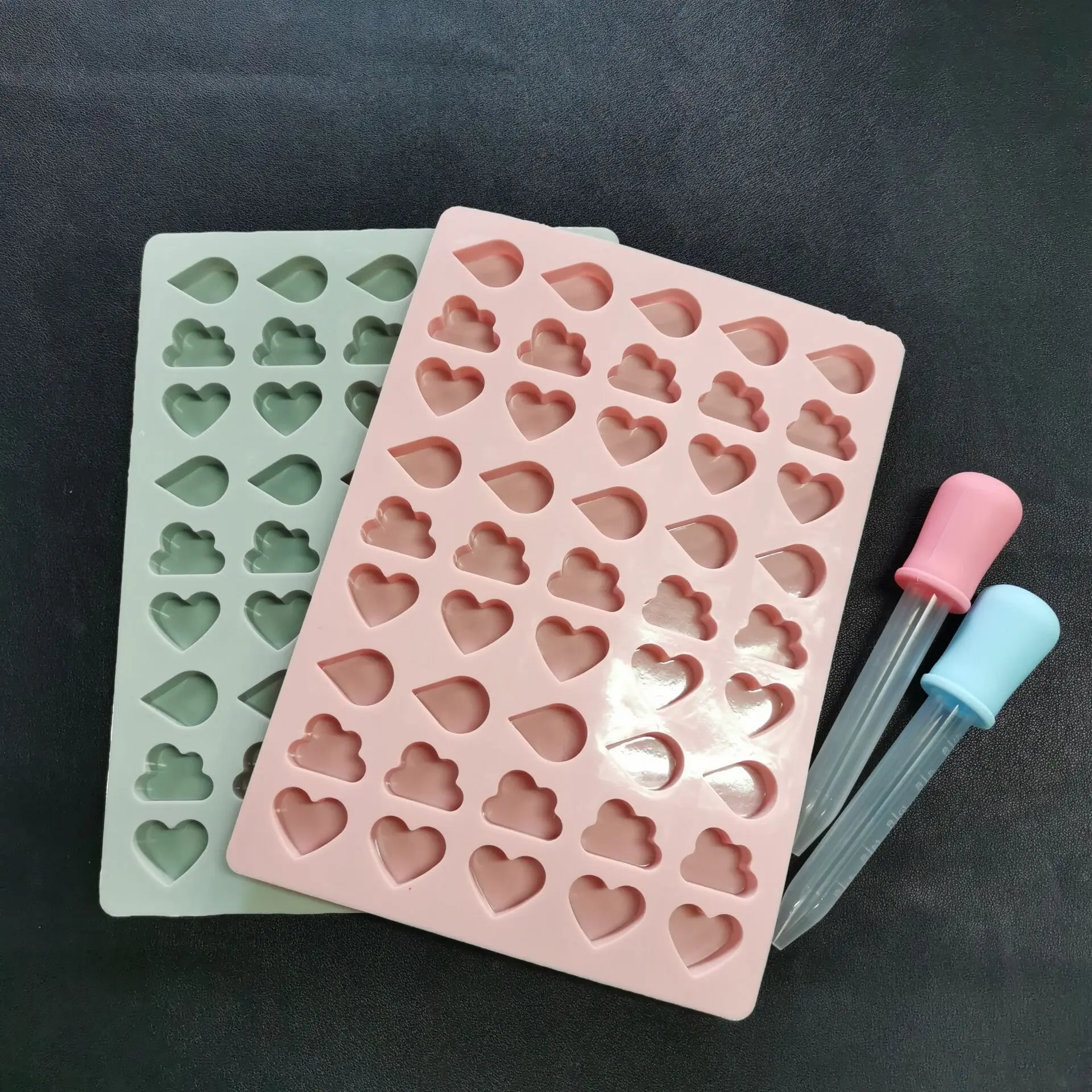 New Arrival Food Grade 45 Cavities Cloud Heart Shaped Jelly Candy