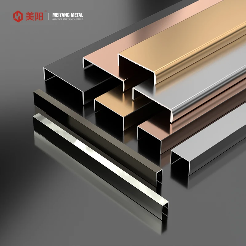 Hot sales high quality U Shape Tile Accessories Corners Tile Trim Metal Floor Aluminum Alloy Edge Trim profile Tile Trim