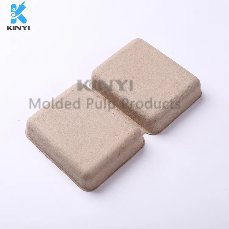 Cosmetic Eco Friendly Corrugated Molded Cardboard Recycled Paper Clamshell Packaging