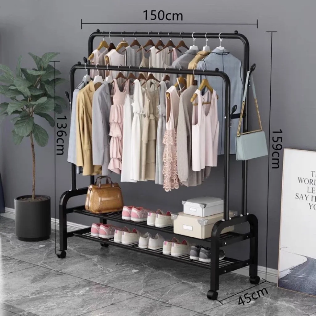 cheap metal floor clothes hanger standing