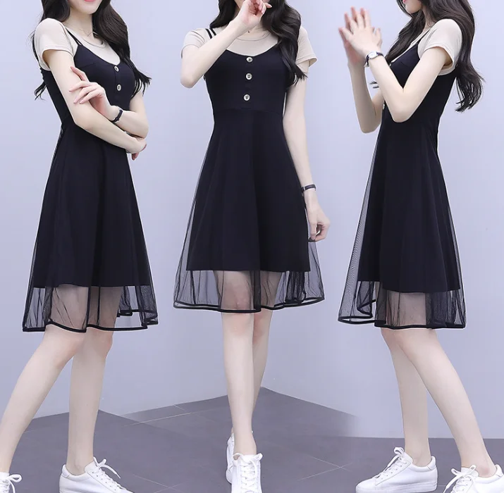 Short Sleeve Dress Korean Summer Dress ...