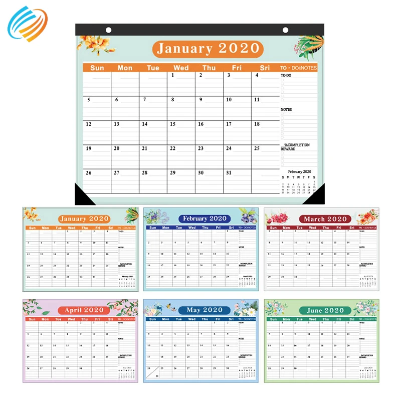 Лидер продаж на Amazon, печатный Еженедельный планировщик с индивидуальным логотипом, настольный календарь