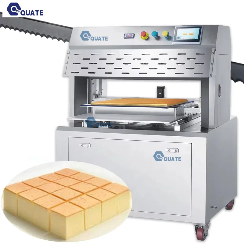 Automatic SS304 Cake Cutter Material Cheesecake Toast Cutting Machine for Square & Round Shapes Cake Cutting Machine for Bakery