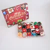 Coffret cadeau de Noël rouge de 12 paires