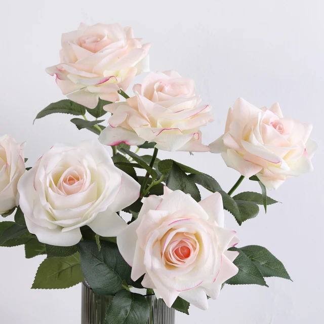 Hot sale real touch roses single artificial flowers for decoration wedding artificial realistic forever roses artificial